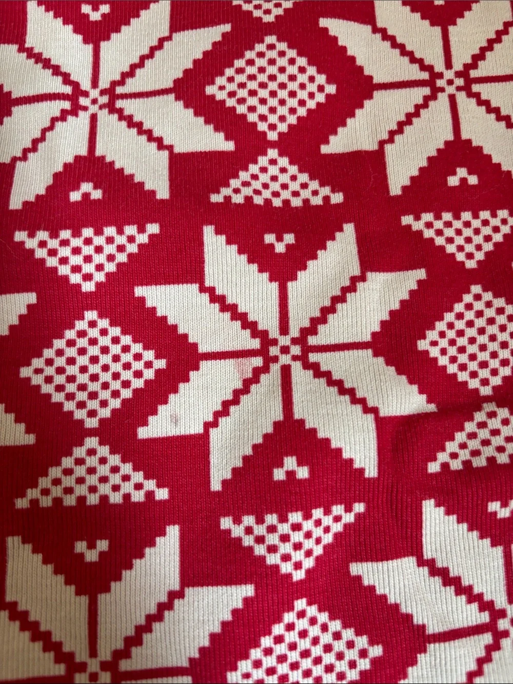 Hanna Andersson Organic Cotton Red & White Star Fair Isle Pajama Set sz 10 / 140